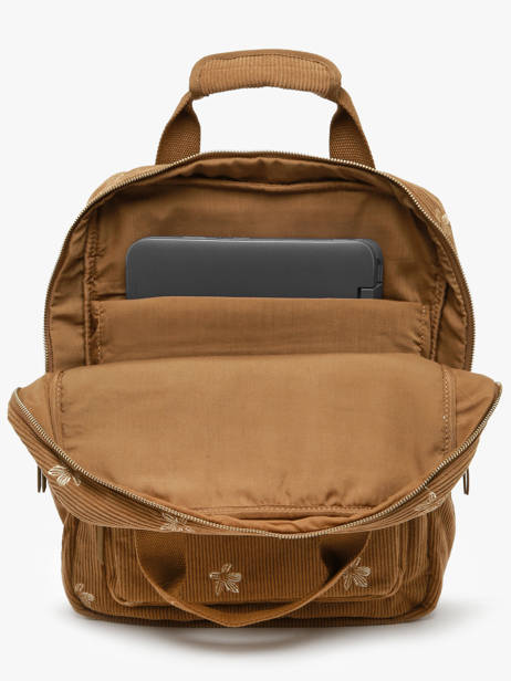 Rugzak 1 Compartiment Roxy Bruin back to school RJBP4933 ander zicht 3